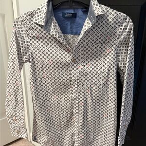Baker by Ted Baker White Geometric Print Boys Shirt